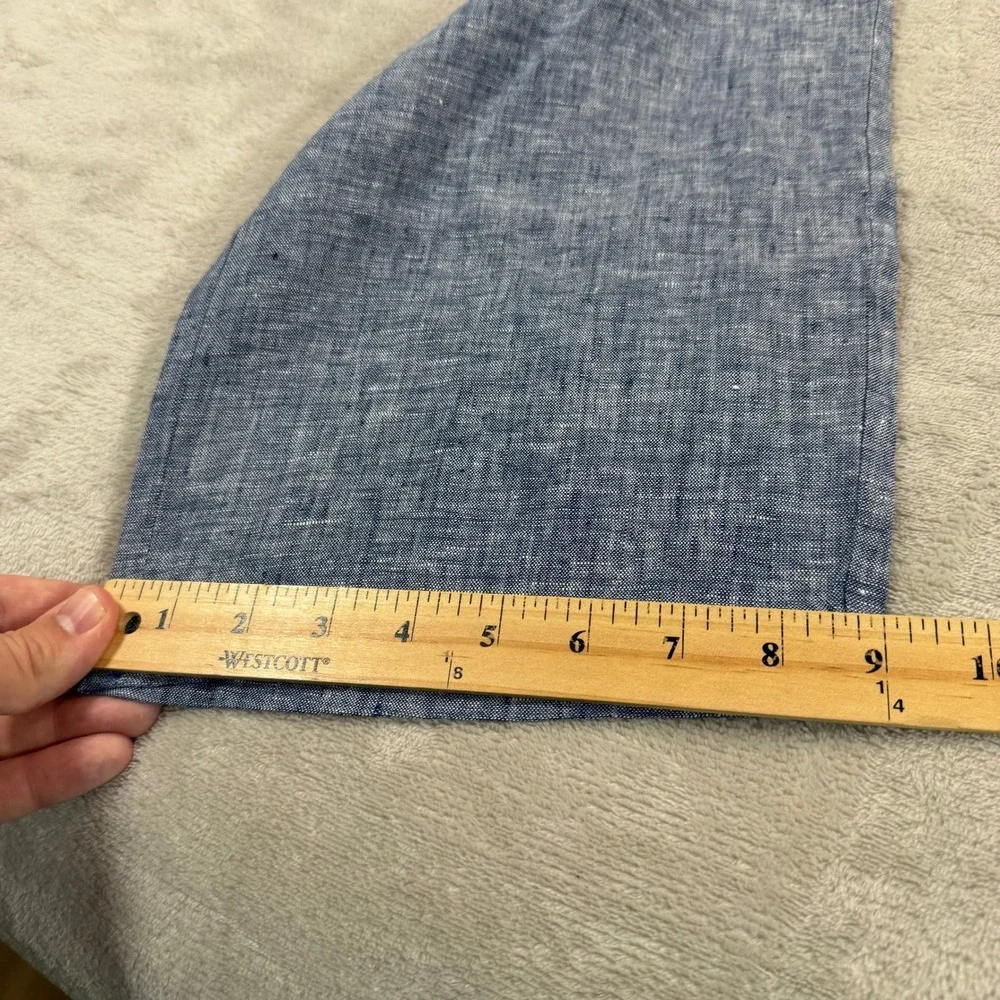 NEW Quince Mens 36x30 100% European Linen Relaxed Fit Pants Blue Classic Casual